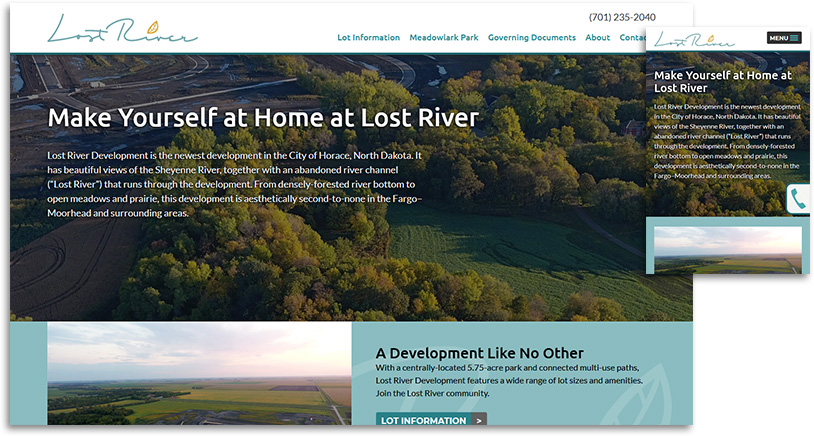 Lost River Development site design