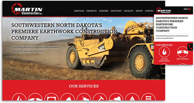 Martin Construction, Inc. site design